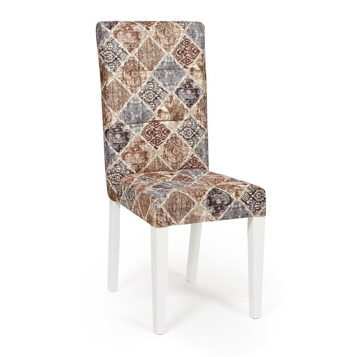Стул DITTA  Бук, 1010*650*440, ножки: белый, ткань: бежево-серый (mega-office 20) TETCHAIR-13922 - фото 53100