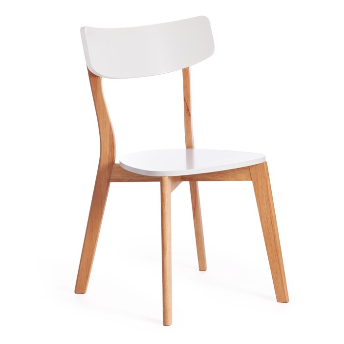 Стул Claire дерево гевея, МДФ, 48 x 49,5 x 81,5 x SH44см, White (Белый) / Natural (натуральный) TETCHAIR-15113 - фото 53137