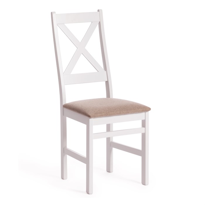 Стул CROSSMAN Многослойная фанера, 100*41*40, white, ткань бежевая (Ford William 7) TETCHAIR-15561 - фото 53174