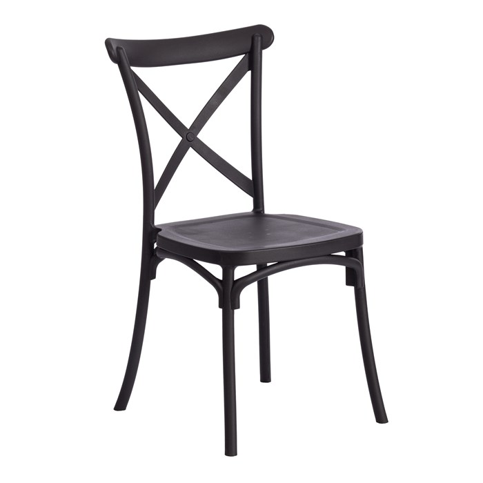 Стул CROSS (mod. PL24) пластик, 48 х 58 х 89 см, Black (черный) 05 TETCHAIR-19693 - фото 53229