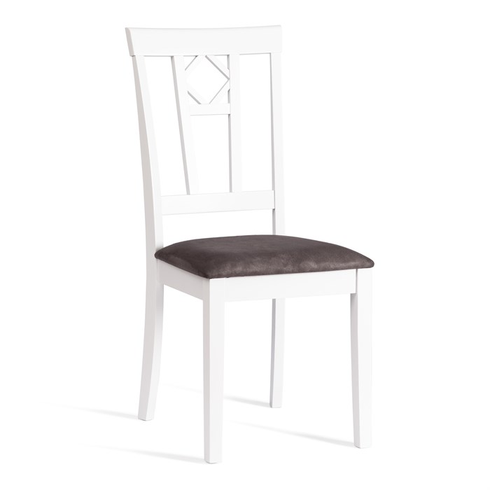 Стул Камилла сиденье мягкое (CAMILLE SOFT) дерево гевея, МДФ, 44х54х95, pure white (402) , ткань, серый TETCHAIR-20482 - фото 53282
