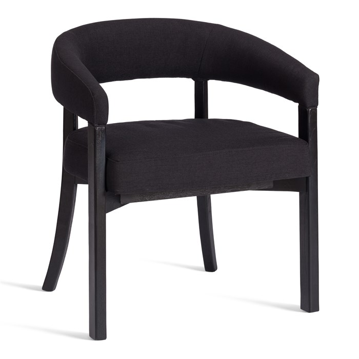 Стул SURTUR дерево вяз/ткань лен, черный/черный лен, 54х53х74 см TETCHAIR-24403 - фото 53577