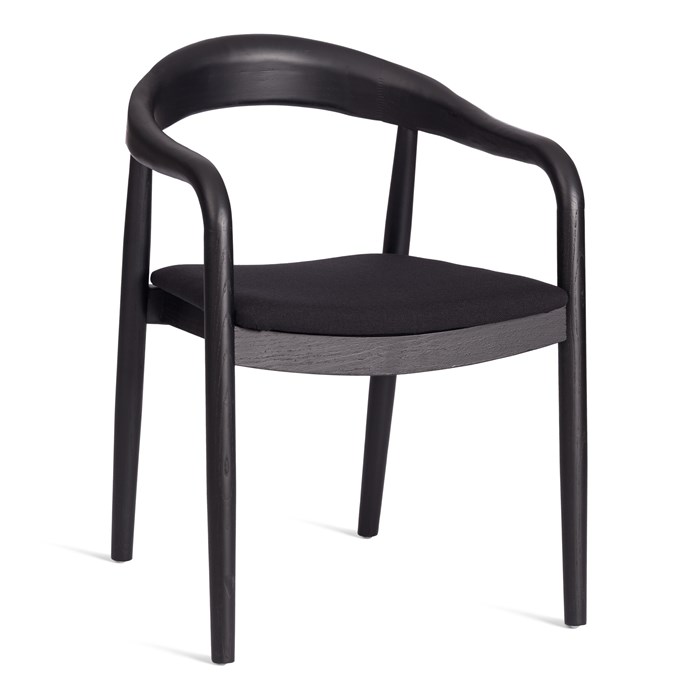 Стул BALDUR дерево вяз/ткань лен, черный/черный лен, 49х52х76,5 см TETCHAIR-24405 - фото 53600