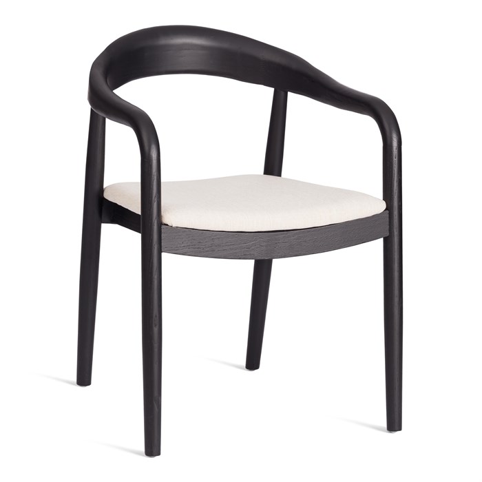 Стул BALDUR дерево вяз/ткань лен, черный/бежевый лен, 49х52х76,5 см TETCHAIR-24406 - фото 53612