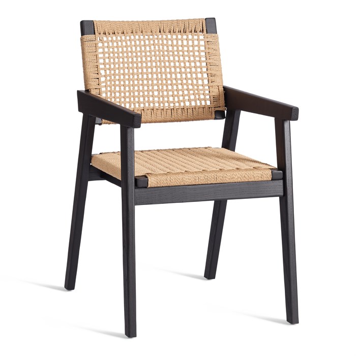 Стул VANHEIM дерево вяз/бечевка, черный, 46х45х83 см TETCHAIR-24418 - фото 53761