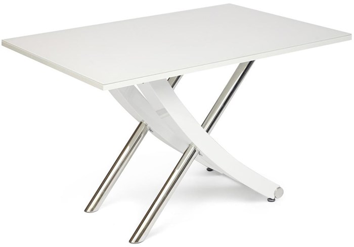 Стол ARNO (mod.EDT-H016) мдф high gloss, закаленное стекло, металл, 120х80х75см, Белый (White) TETCHAIR-13036 - фото 53836