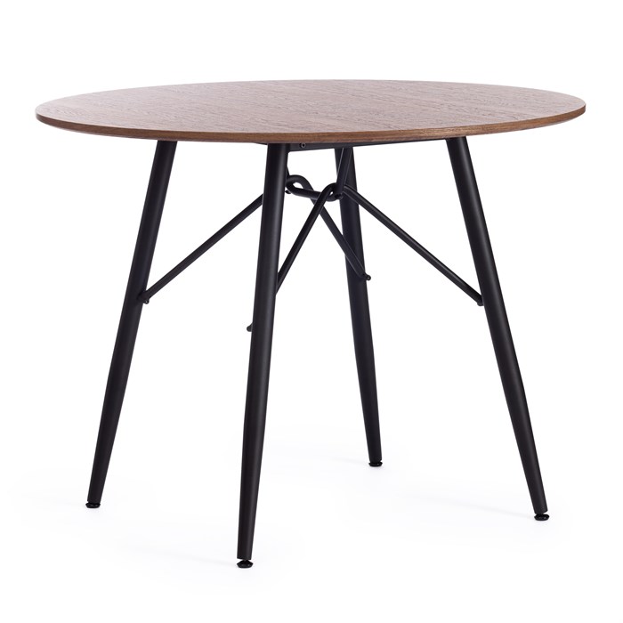 Стол RUSTO (mod. 283) МДФ/металл, D100 х 75 см, Black (Черный) / Walnut (Орех) 10 TETCHAIR-15520 - фото 53862