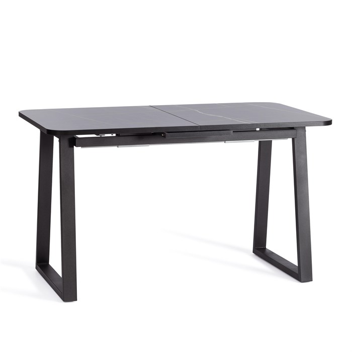 Стол MALTIDO ЛДСП/HPL/металл, 130 х 75+30 х 75 см, Мрамор чёрный/чёрный TETCHAIR-20627 - фото 54026