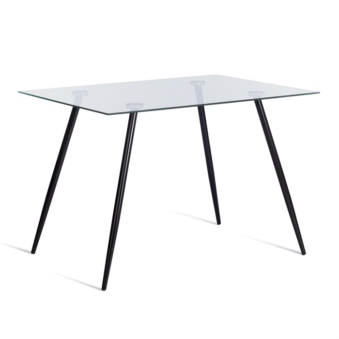 Стол SOPHIA (mod. 5003) металл/стекло (8мм), 110 х 80 х 75 см, черный / прозрачный TETCHAIR-21344 - фото 54051