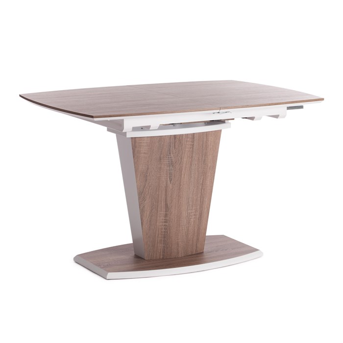 Стол FANCY МДФ HPL, 120-160х85х75 см, Дуб трюфель/Белый TETCHAIR-18997 - фото 54249