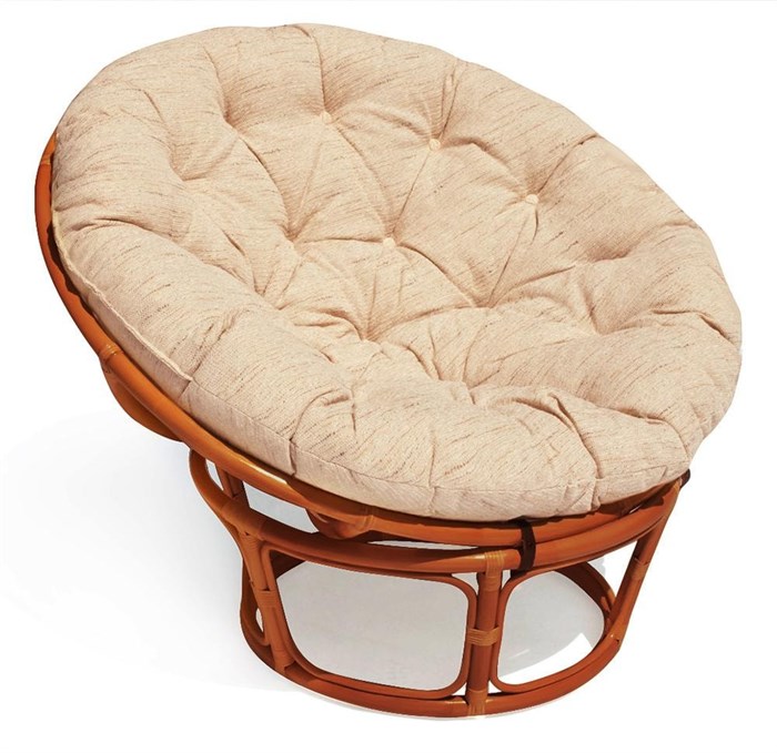 Кресло PAPASAN/ПАПАСАН 23/01 W  /с подушкой/ диаметр подушки 129 см, 115х101х104 см, Cognac (коньяк), ткань Старт TETCHAIR-5898 - фото 54682