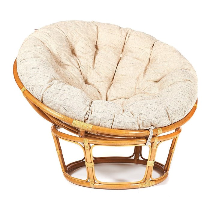 Кресло PAPASAN/ПАПАСАН 23/01 W  /с подушкой/ диаметр подушки 129 см, 115х101х104 см, Honey (мед), ткань Старт TETCHAIR-6804 - фото 54703