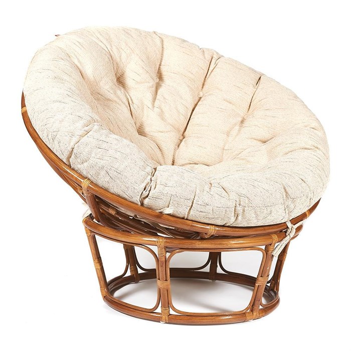 Кресло PAPASAN/ПАПАСАН 23/01 W  /с подушкой/ диаметр подушки 129 см, 115х101х104 см, Pecan (орех), ткань Старт TETCHAIR-10889 - фото 54806