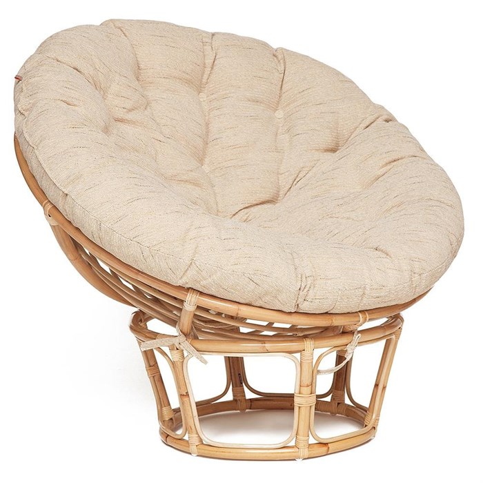 Кресло PAPASAN ECO/ПАПАСАН ЭКО P115-1/SP STD /c подушкой, ремешками/ диаметр подушки 129 см, 115x101x92 см, Natural (натуральный), ткань Старт TETCHAIR-12543 - фото 54834