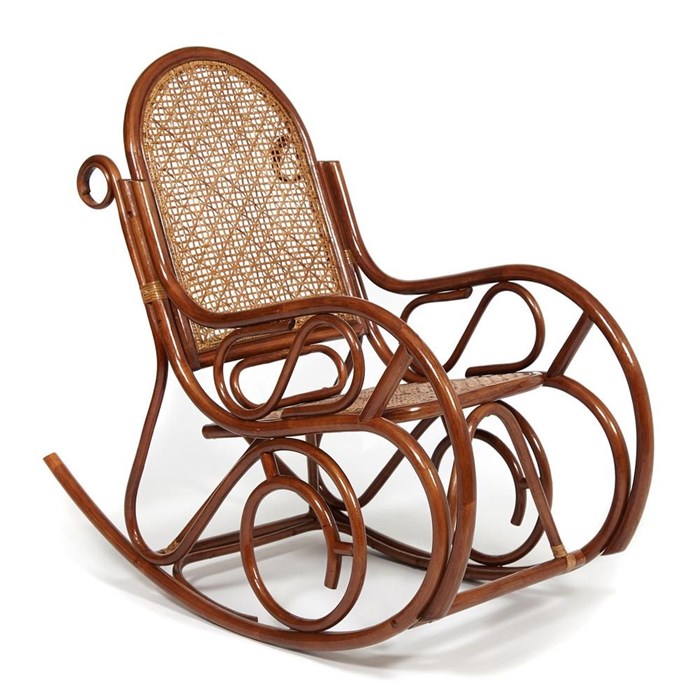 Кресло-качалка MILANO (разборная) / без подушки / ротанг top quality, 58x136x103 см, Pecan (орех) TETCHAIR-12996 - фото 54851