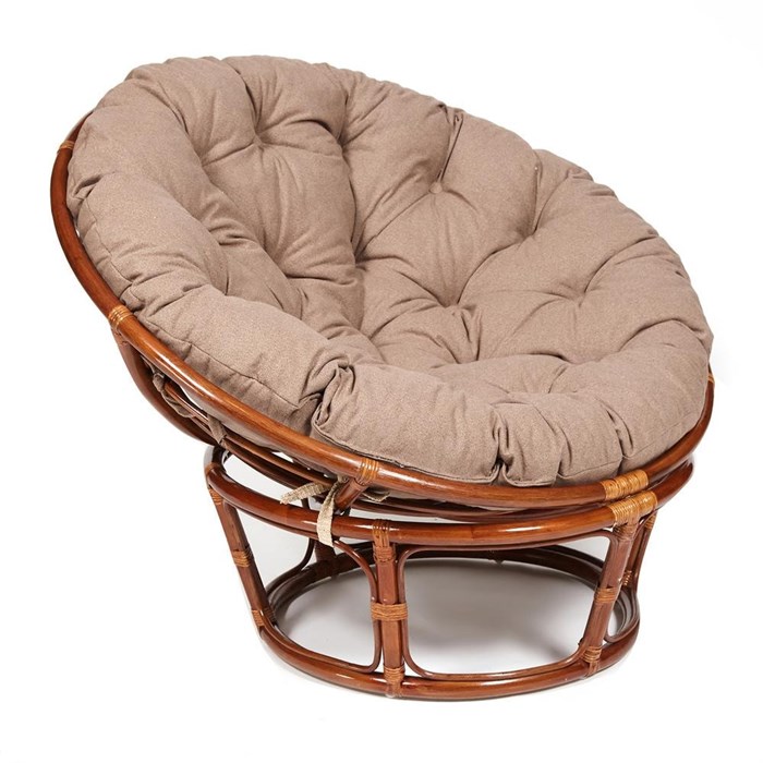 Кресло PAPASAN/ПАПАСАН 23/01 W  /с подушкой/ 115х101х104 см, Pecan (орех), экошерсть Коричневый, 1811-5 TETCHAIR-13745 - фото 55030