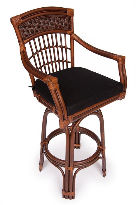 Барный стул Andrea Pecan Washed (античн. орех), Ткань рубчик, цвет кремовый TETCHAIR-8415 - фото 55645