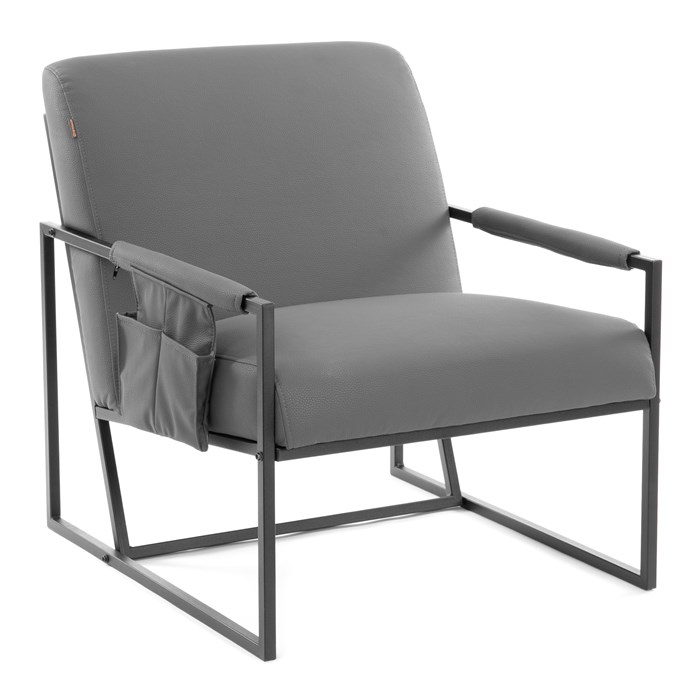Кресло Charli LUX/Чарли Люкс экокожа , Sharp Графит, 70х80х82 см TETCHAIR-25178 - фото 56237