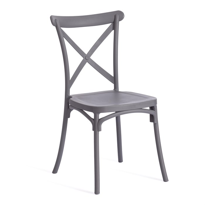 Стул CROSS (mod. PL24) пластик, 48 х 58 х 89 см, Dark-grey (тёмно-cерый) 15537 TETCHAIR-19694 - фото 56287