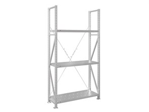 Стеллаж MS U 2000x1000x400/3 перфорированные полки 52847