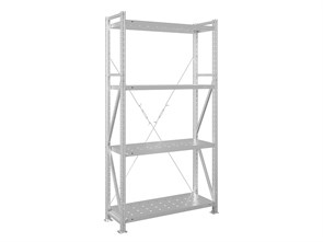 Стеллаж MS U 2000x1000x400/4 перфорированные полки 52848