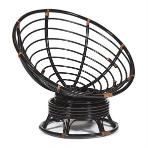 Кресло-качалка PAPASAN/ПАПАСАН w 23/01 B /без подушки/ 115х78х104 см, Antique brown (античный черно-коричневый) TETCHAIR-5217