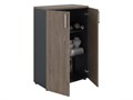 Шкаф NW 1280 закрытый темный орех/антрацит 51276 - фото 31888