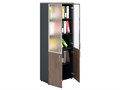Шкаф NW 2080/2G со стеклом темный орех/антрацит 51269 - фото 31905