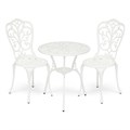 Комплект Secret De Maison Romance (стол +2 стула) алюминиевый сплав, D60/H67, 53х41х89см, butter white TETCHAIR-10669 - фото 40966