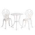 Комплект Secret De Maison Waltz of flowers (стол +2 стула) алюминиевый сплав, D60/H67, 52Х40Х89см, butter white TETCHAIR-11382 - фото 40998