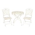 Комплект (стол + 2 стула) Secret de Maison PALLADIO (mod. PL08-8668/8669) металл, стол: 70х74,5см, стул: 45х40,5х94см, белый антик (antique white) TETCHAIR-11876 - фото 41060