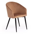 Кресло LA FONTAIN (mod. 004) вельвет/металл, 60 х 57 х 84 см , коричневый (HLR11)/черный TETCHAIR-15189 - фото 42007