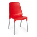 Стул GENIUS (mod 75) металл/пластик, 46x56x84cм, красный/ножки хром TETCHAIR-12830 - фото 42204