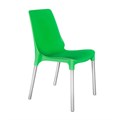 Стул GENIUS (mod 75) металл/пластик, 46x56x84cм, зеленый/ножки хром TETCHAIR-12831 - фото 42211