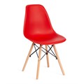 Стул CINDY (EAMES) (mod. 001) дерево бук/металл/сиденье пластик, 51x46x82см, красный/red TETCHAIR-13278 - фото 42236
