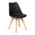 Стул TULIP (mod. 73) / 1 шт. в упаковке дерево/пластик/ПУ, 48.5*52.5*83cм, черный TETCHAIR-14210 - фото 42253