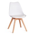Стул TULIP (mod. 73-1) дерево/пластик/экокожа, 47,5x55x80 см, Белый (White) TETCHAIR-20185 - фото 42385
