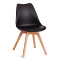 Стул TULIP (mod. 73-1) дерево/пластик/экокожа, 47,5x55x80 см, Черный (Black) TETCHAIR-20187 - фото 42403