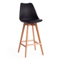 Стул барный TULIP BAR (mod. C1014H) / 1 шт. в упаковке пластик/дерево, 57 х 48 х 114 см, черный 3010/натуральный TETCHAIR-19652 - фото 42840