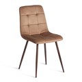 Стул CHILLY (mod. JSC-220) Велюр/металл , 44,5х52,5х88 см, Brown (коричневый) HLR11 / орех TETCHAIR-24350 - фото 43528