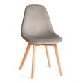 Стул CINDY SOFT (mod. C1021F1-1) велюр/дерево бук, 55 х 48 х 83 см, Светло-серый HLR39 / натуральный TETCHAIR-21233 - фото 44444