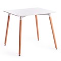 Стол JOHN (mod. T1003) МДФ/дерево, 80 х 80 х 75 см , White (Белый) / Natural (натуральный) TETCHAIR-15173 - фото 44643