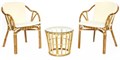 Комплект террасный AKIRA /с подушкой/ skin rattan eco, 54х60х78см / D46х40см, Natural (натуральный) TETCHAIR-12993 - фото 44871