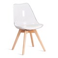 Стул TULIP (mod. 73-1) дерево/пластик/экокожа, 47,5x55x80 см, Прозрачный (Transparent) TETCHAIR-21123 - фото 45044