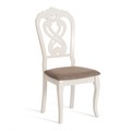 Стул -Андромеда/ Andromeda дерево гевея, 47х55,5х107 см, Ivory white, ткань коричневая S168-7 TETCHAIR-12896 - фото 45054
