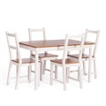 Обеденный комплект Соната (стол + 4 стула) / Sonata dining set массив сосны, стол: 120х75х73см  стул :41х50х95см, антик/белый TETCHAIR-21794 - фото 45143