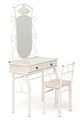 Столик туалетный CANZONA (столик/зеркало + стул) 95х46х162см, Белый (butter white) TETCHAIR-10392 - фото 48531