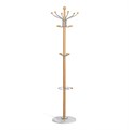 Вешалка Himawari (mod. GH-8014) дерево/хром/мрамор, 37 x 37 x 175 см, White (Белый) / Natural (натуральный) TETCHAIR-21443 - фото 48796