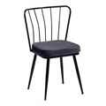 Стул YANIS (mod. 182) металл/вельвет,  42.5 х 50.5 х 82.5 см, black (чёрный) BF-16 TETCHAIR-19474 - фото 50070