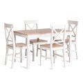Обеденный комплект Хадсон (стол + 4 стула)/ Hudson Dining Set (mod.0103) МДФ/тополь/меламин, стол: 118х74х73 см, стул: 42,5x46,5x93,5 см, White (Белый) / Natural (натуральны TETCHAIR-21335 - фото 50205